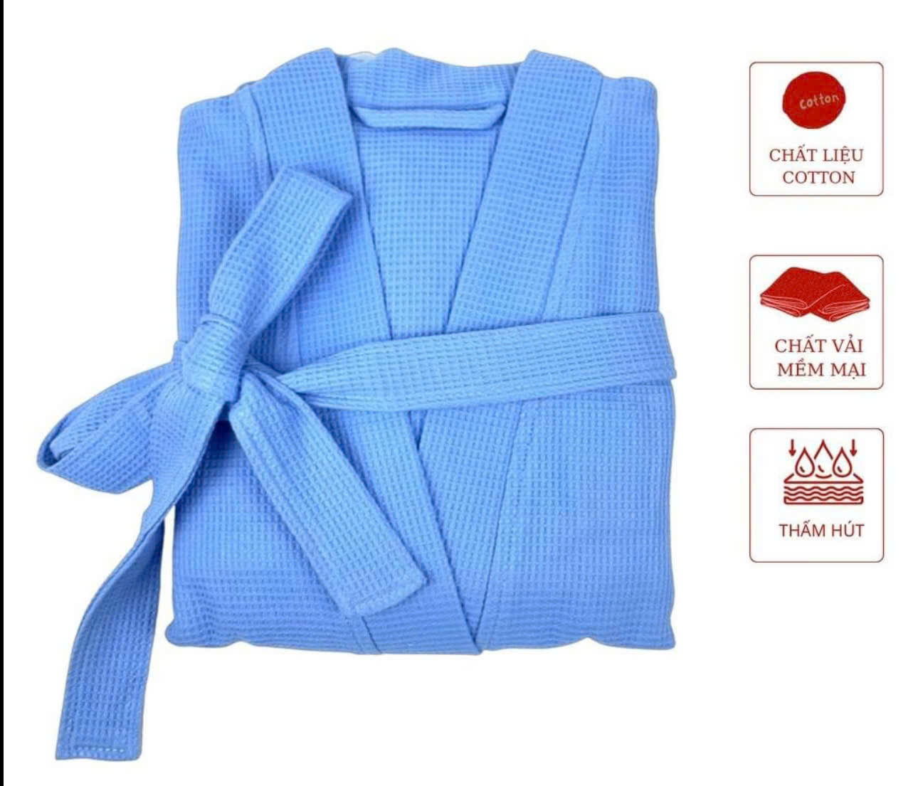 áo choàng tắm cotton tổ ong
