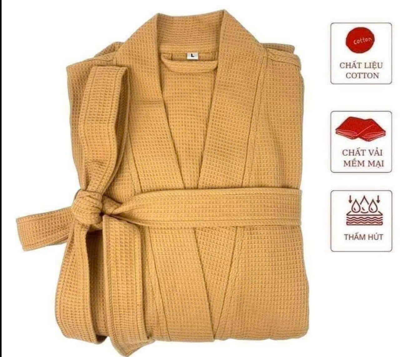 áo choàng tắm cotton tổ ong