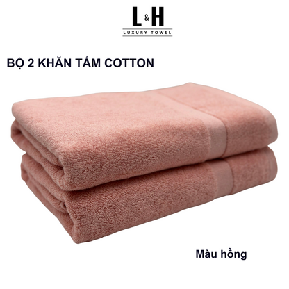 Combo 2c khăn tắm 70x140 và 60x120cm kokoya cỡ lớn
