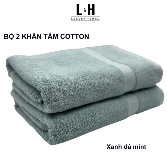 Combo 2c khăn tắm 70x140 và 60x120cm kokoya cỡ lớn