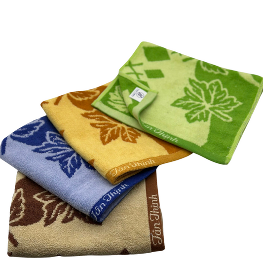 Khăn mặt lá diêu bông nở Tân Thịnh, kt 30x50cm, nặng 60g