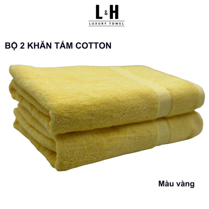 Combo 2c khăn tắm 70x140 và 60x120cm kokoya cỡ lớn