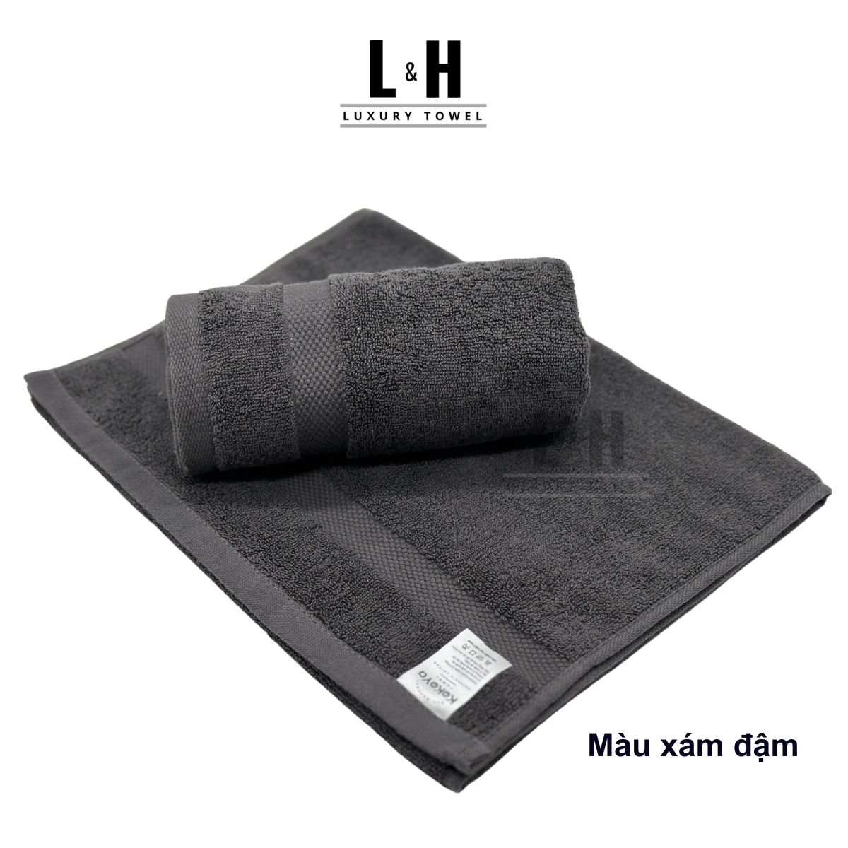 Khăn gội, khăn lau đầu cotton Kokoya 35x80 cm, 100% cotton cao cấp