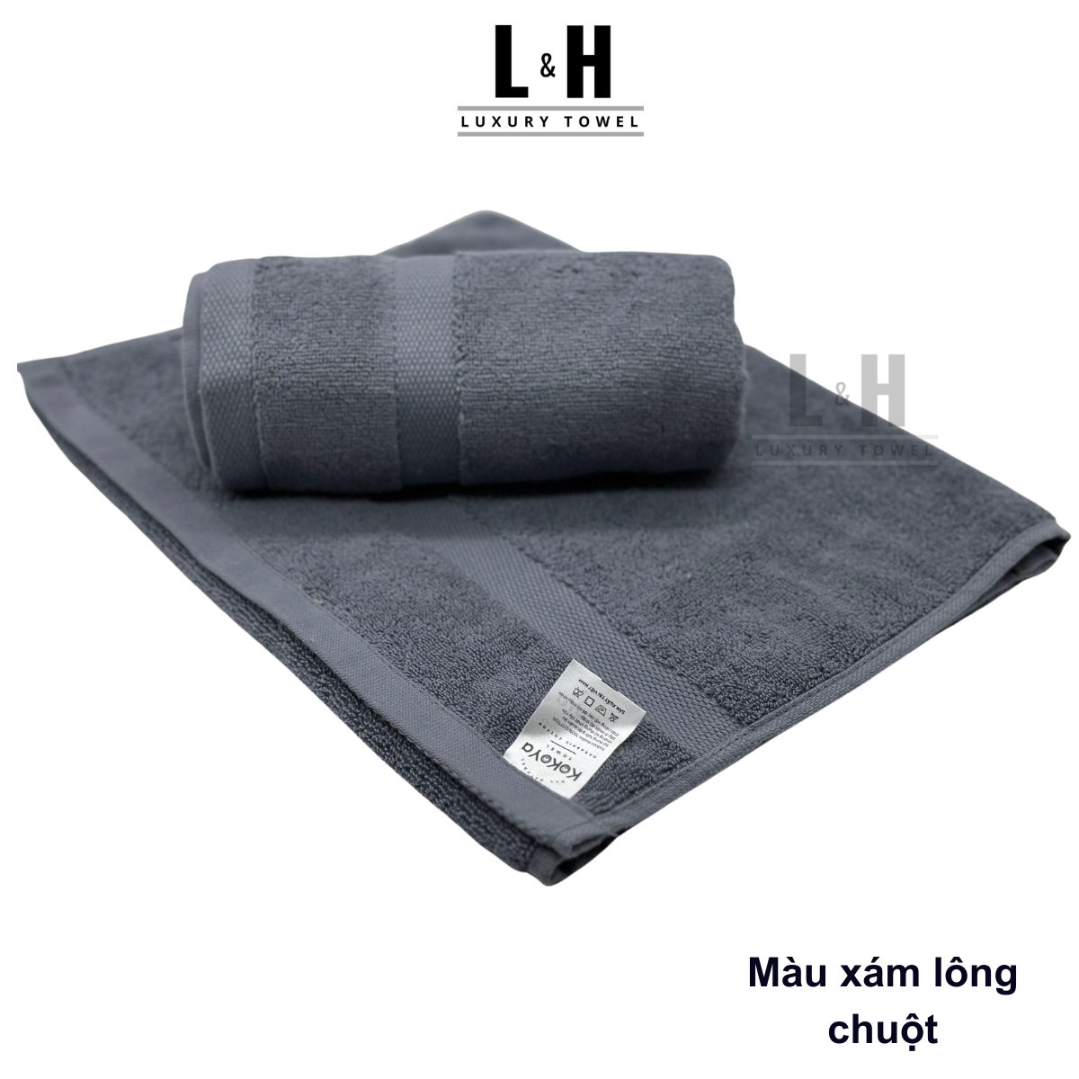 Khăn gội, khăn lau đầu cotton Kokoya 35x80 cm, 100% cotton cao cấp