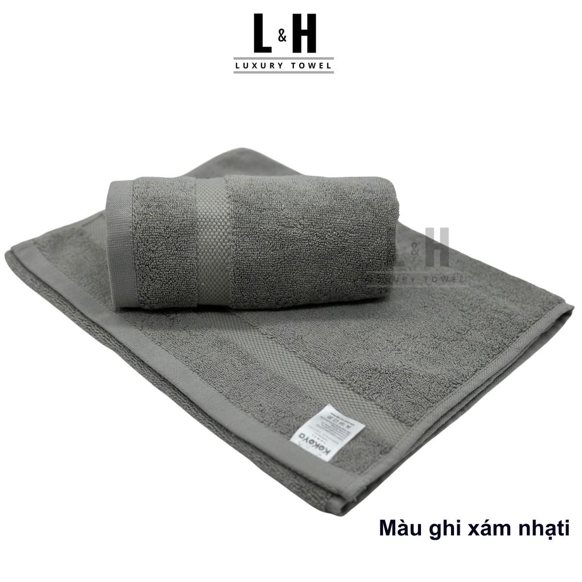 Khăn gội, khăn lau đầu cotton Kokoya 35x80 cm, 100% cotton cao cấp