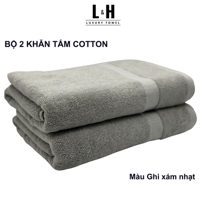 Combo 2c khăn tắm 70x140 và 60x120cm kokoya cỡ lớn