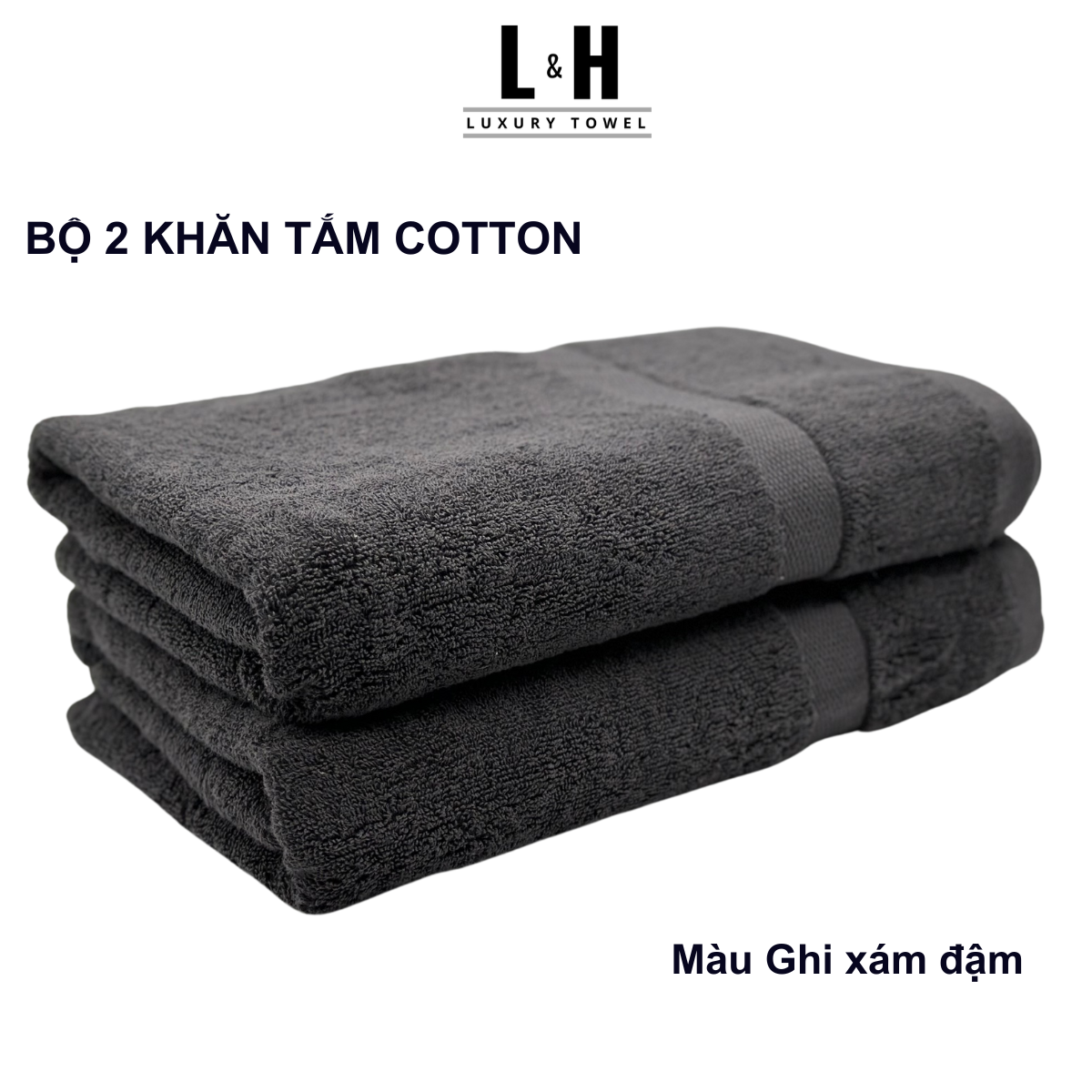 Combo 2c khăn tắm 70x140 và 60x120cm kokoya cỡ lớn