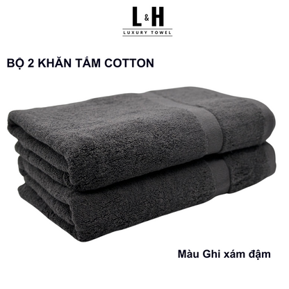 Combo 2c khăn tắm 70x140 và 60x120cm kokoya cỡ lớn