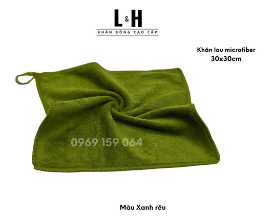 Khăn lau ô tô, lau bếp, khăn nail, KT 35 x 35cm