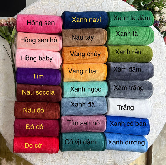 KHĂN GỘI ĐẦU, QUẤN ĐẦU SPA KT 35 x 75cm