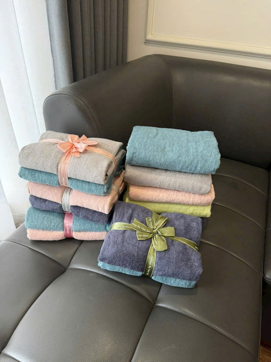 Set 2 khăn xuất dư MJ trơn 60x120, 500g