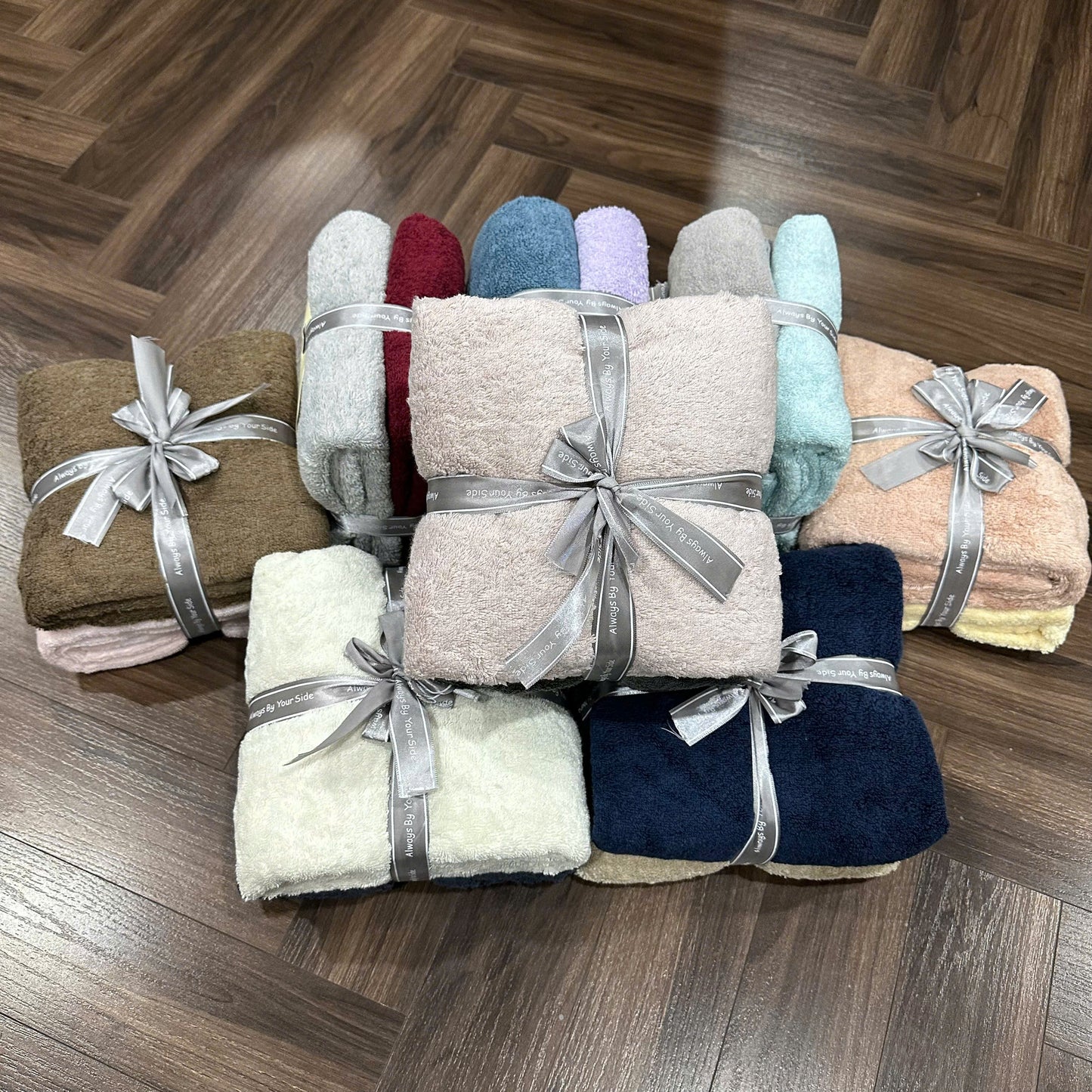 Set 2 khăn xuất dư trơn MJ dầy 550g